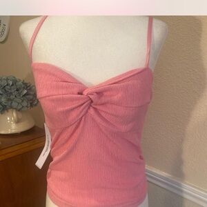 Princess Polly Pink Twist Crop Top
